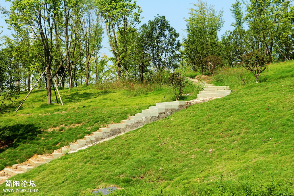 建设中的简阳鳌山公园