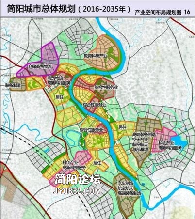 简阳城市规划2016-2035可以看出简阳城市发展为组团式发展模式,同样