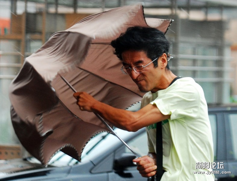 台风“海葵”来袭 实拍上海街头“众生相”88F3VKGO00AN0001.jpg