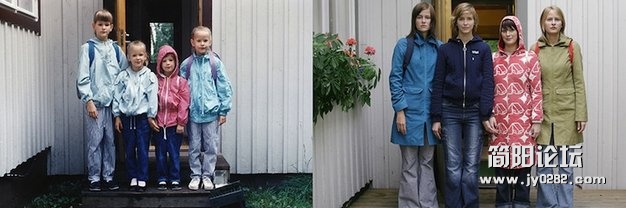 芬兰姐妹玩“穿越”拍今昔对比照. (13).jpg