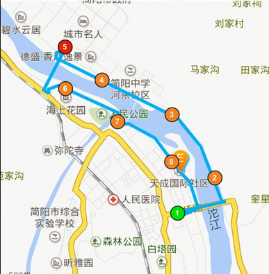 跑步路线图