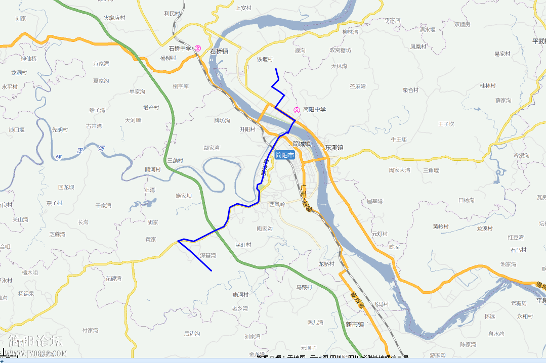 简阳迎宾大道路线图图片