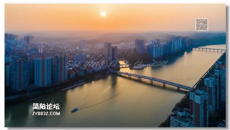 佳作奖《大美简阳，滨江晚霞》.jpg