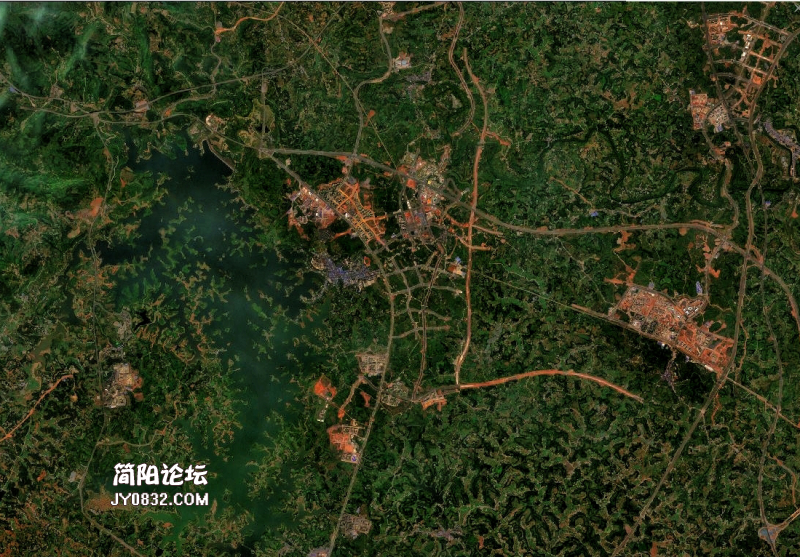 简阳最新卫星地图