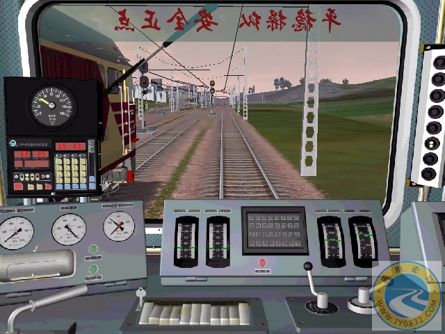 果然是成局南段DF4DF牵引某临时旅客列车在等待进站~呵呵~临客比我们普快还受气~