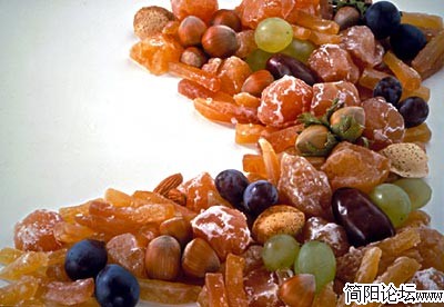 果脯、话梅和蜜饯类食物
