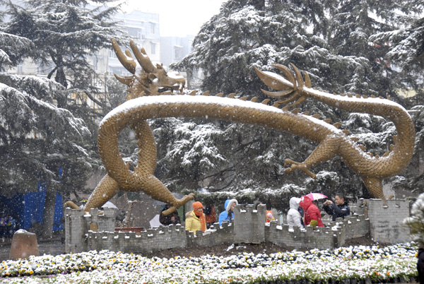 简阳公园雪景1