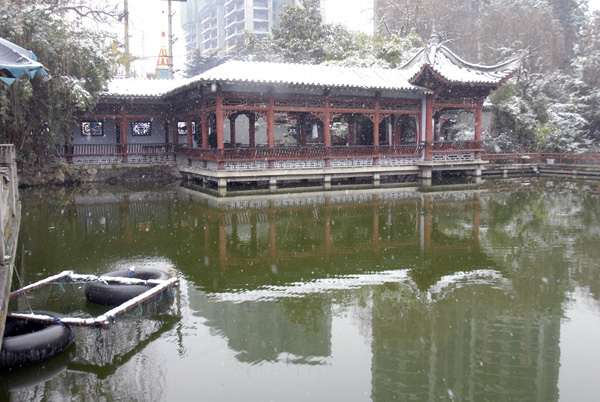 简阳公园雪景2