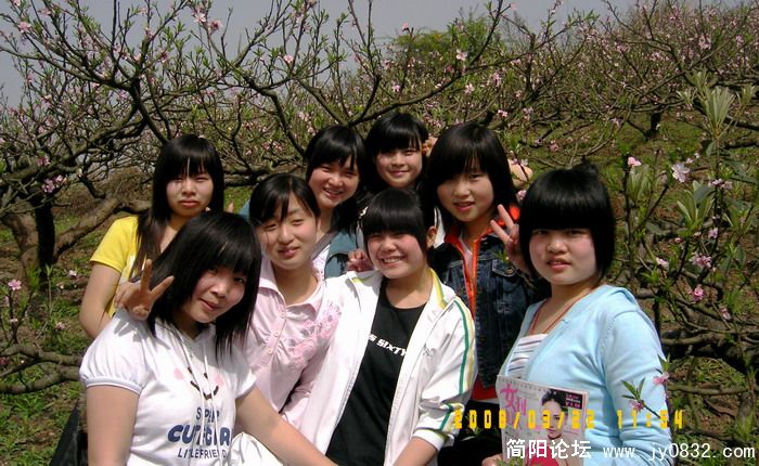 桃花与少女