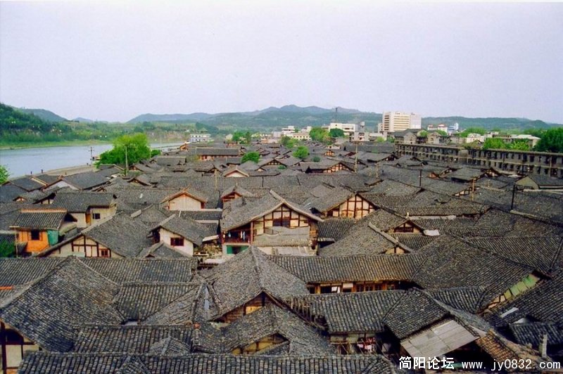 俯视阆中老城