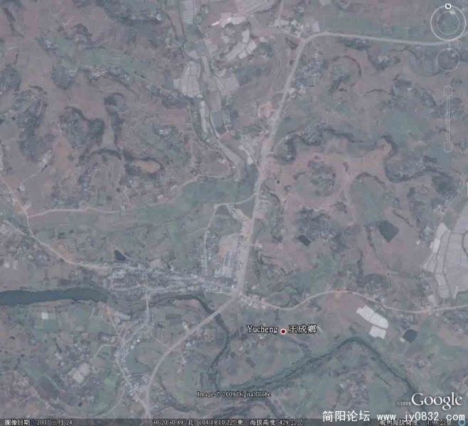 玉成鄉衛星地圖