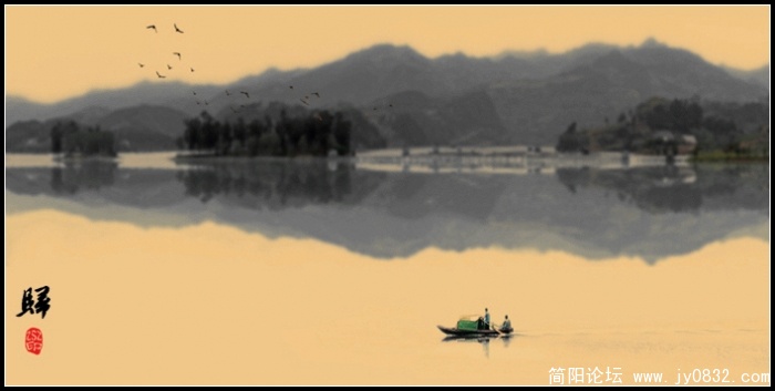 三岔湖(暮归）.jpg