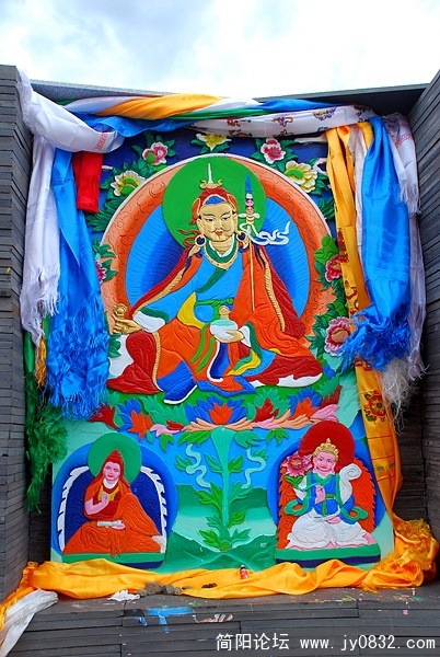 鲜艳的唐卡画